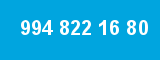 994 822 16 80 994 822 16 80